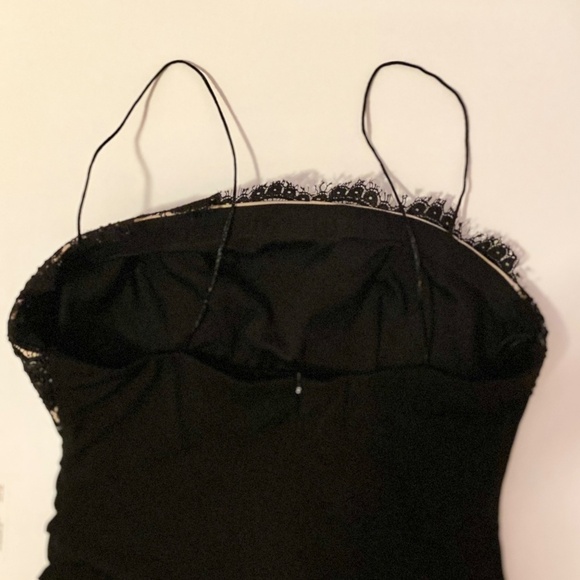 JS Boutique Elegant Black Gown w Lace Top & Spaghetti Straps - Picture 6 of 14